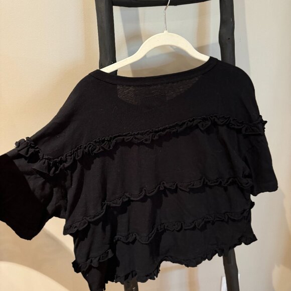 Black Current Elliot Ruffled Short Sleeve T-Shirt - Picture 4 of 4